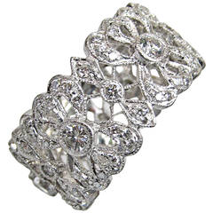 Diamond Platinum Eternity Band Ring