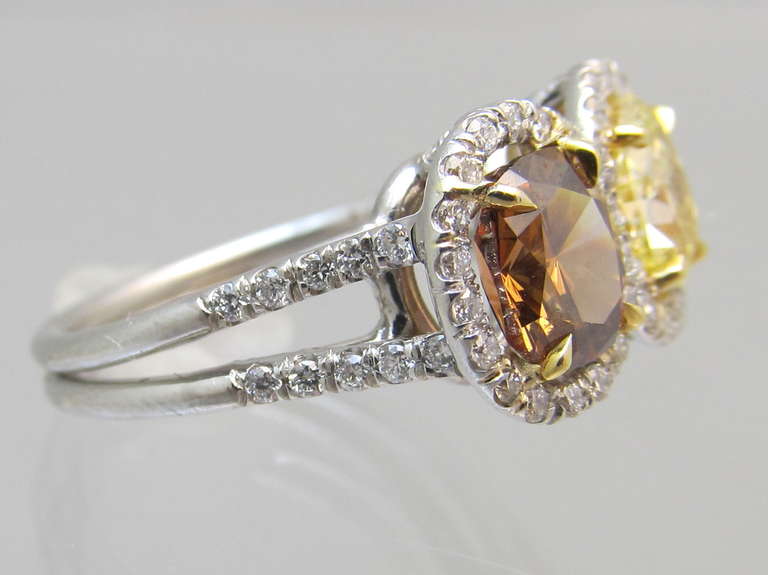 Double diamond ring In New Condition In New York, NY