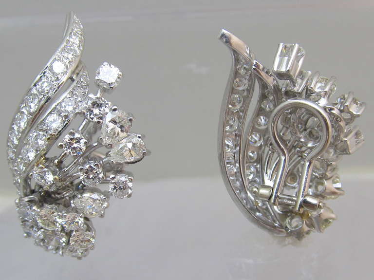 Art Nouveau Art Deco Diamond Earrings