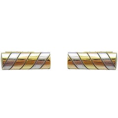 Van Cleef & Arpels Tri Color Gold Cufflinks
