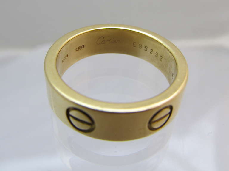 Women's or Men's Cartier Gold Love Band