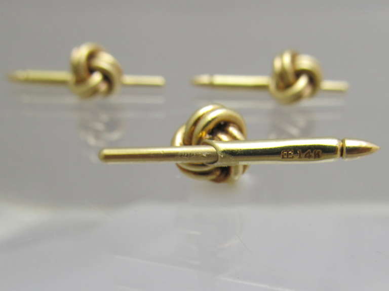 Tiffany & Co. Love Knot Tuxedo Studs In Excellent Condition In New York, NY