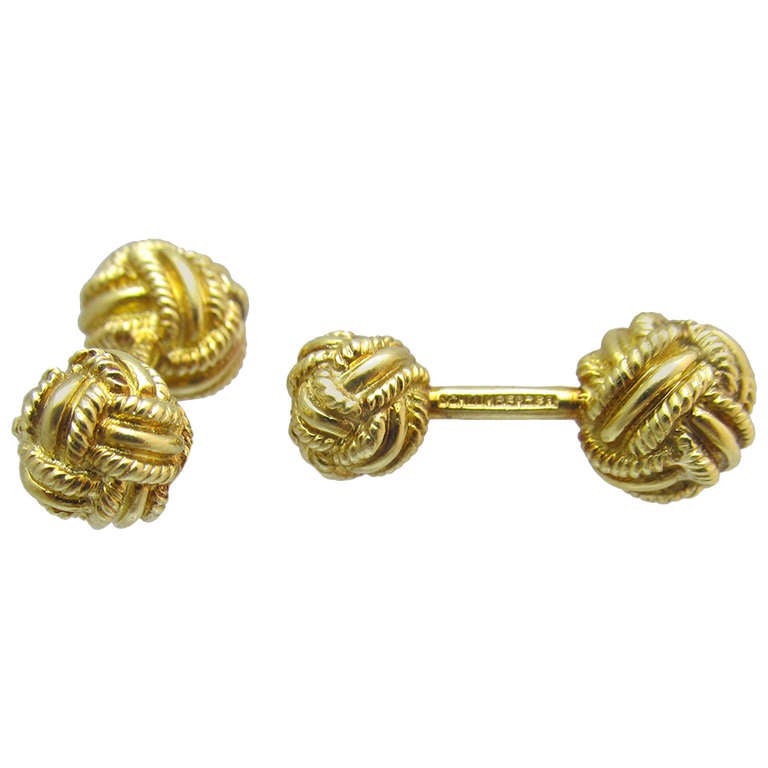 Tiffany and Co. Jean Schlumberger Love Knot Cufflinks For Sale at 1stdibs