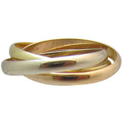 Cartier Trinity Tri Color Gold Band