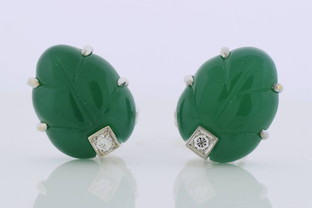 Cartier Green Chalcedony Hematite Sautoir and Earrings Set 2