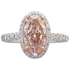 NALLY  G.I.A.  Orange Pink Diamond Ring