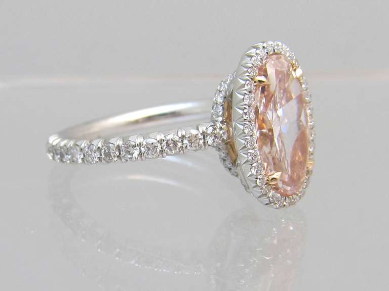 NALLY  G.I.A.  Orange Pink Diamond Ring 2