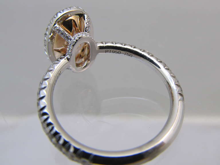 Women's NALLY  G.I.A.  Orange Pink Diamond Ring