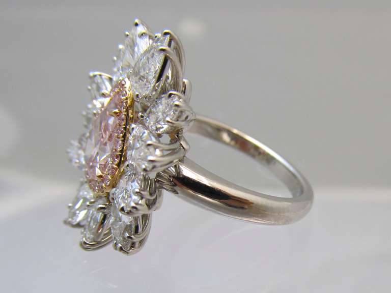 Modern NALLY  G.I.A Intense Pink  Diamond Ring