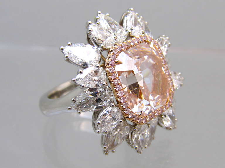 NALLY   G.I.A. 5.73ct   Pink Diamond Ring In New Condition In New York, NY