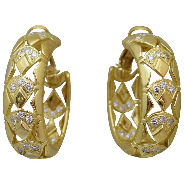 Cartier Diamant-Reifen-Ohrringe