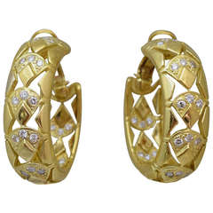 Cartier Diamond Hoop Earrings