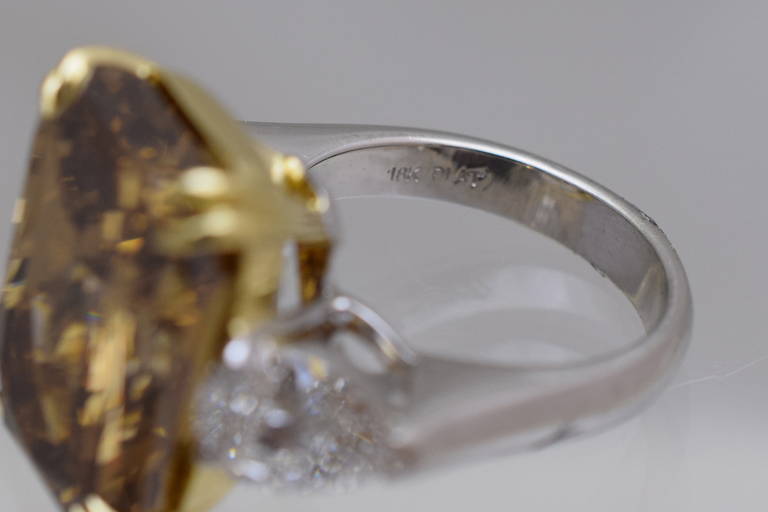 Women's G.I.A. 20.51 Carat Cognac Diamond Solitaire Ring