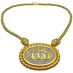 Lalaounis Crystal Gold Necklace