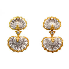 Mario Buccellati Diamond Gold Ear Clips 2