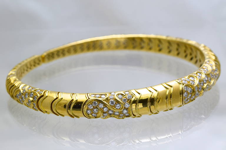 Diamond Gold Collar Necklace 2