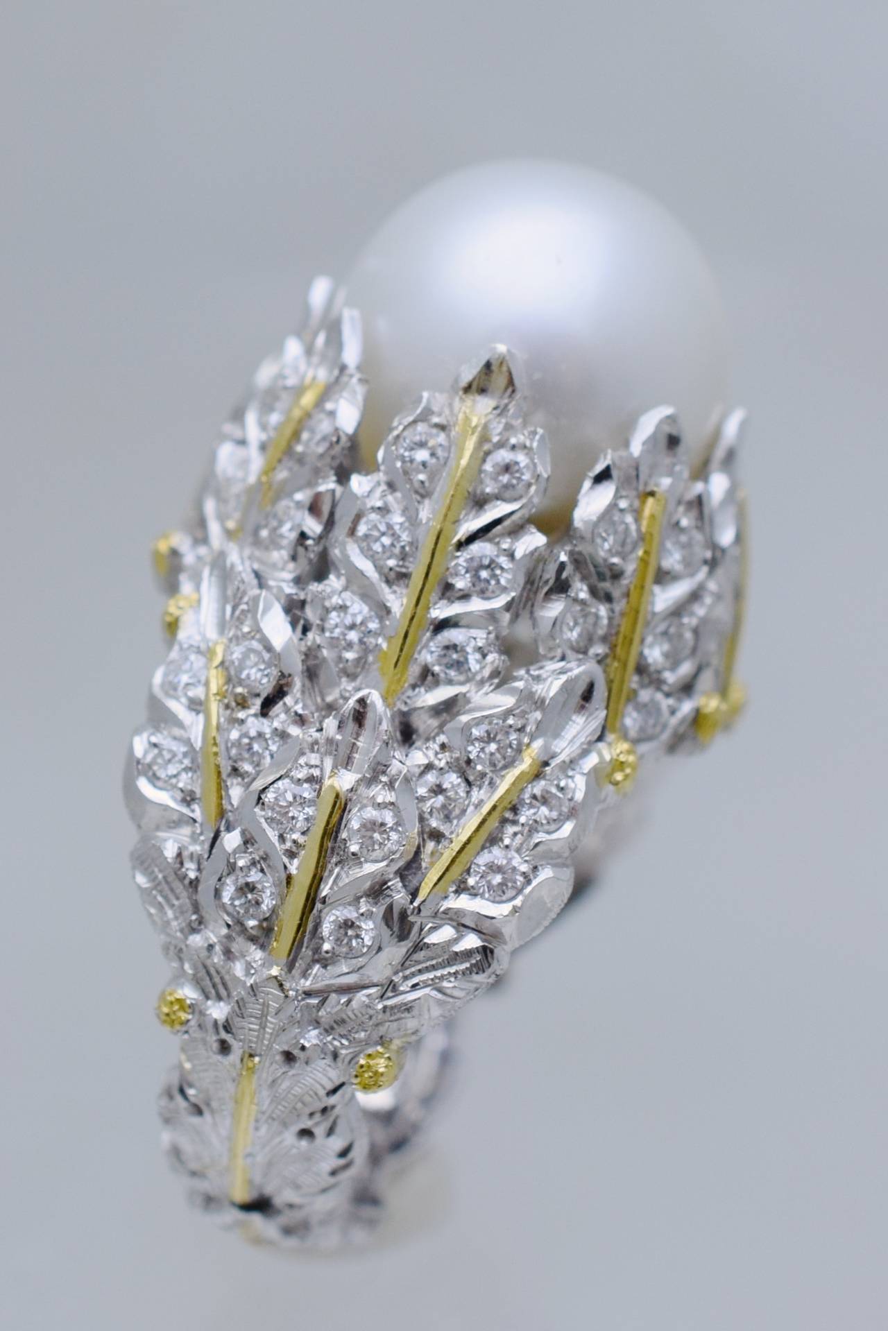 Women's Mario Buccellati Pearl Diamond Gold Ring