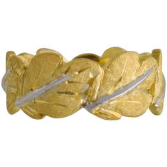 Vintage Mario Buccellati Stylized Gold Band