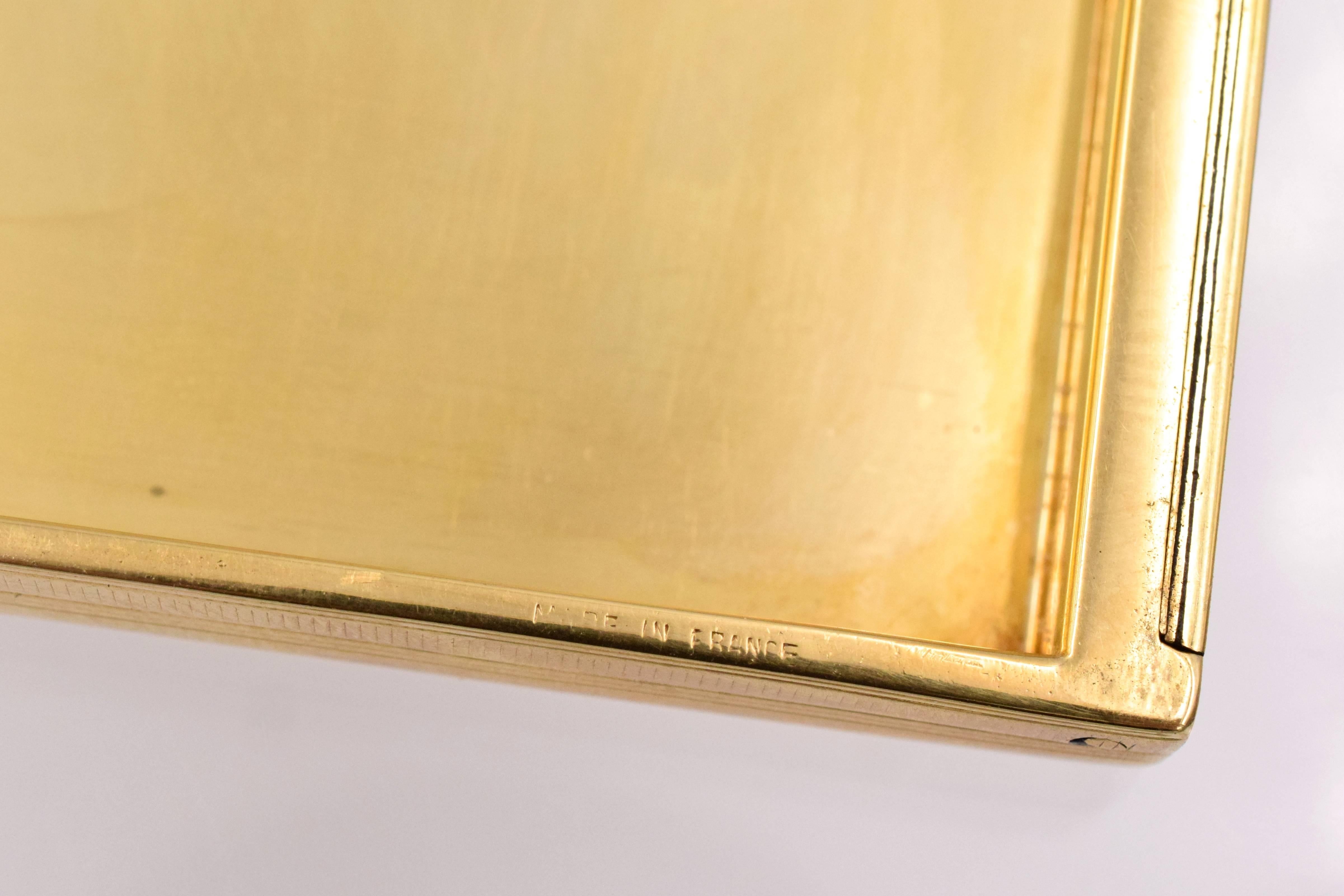 Magnificent French Retro Sapphire Gold Box For Sale 3