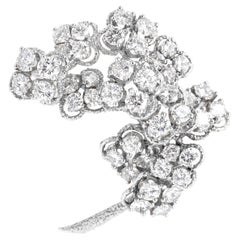 Used Van Cleef & Arpels Floral Diamond Brooch French