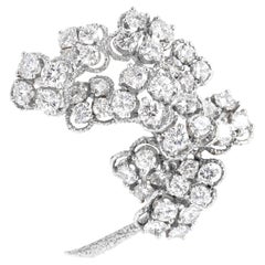 Vintage Van Cleef & Arpels Floral Diamond Brooch French