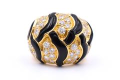 Van Cleef & Arpels Diamond Onyx Ring