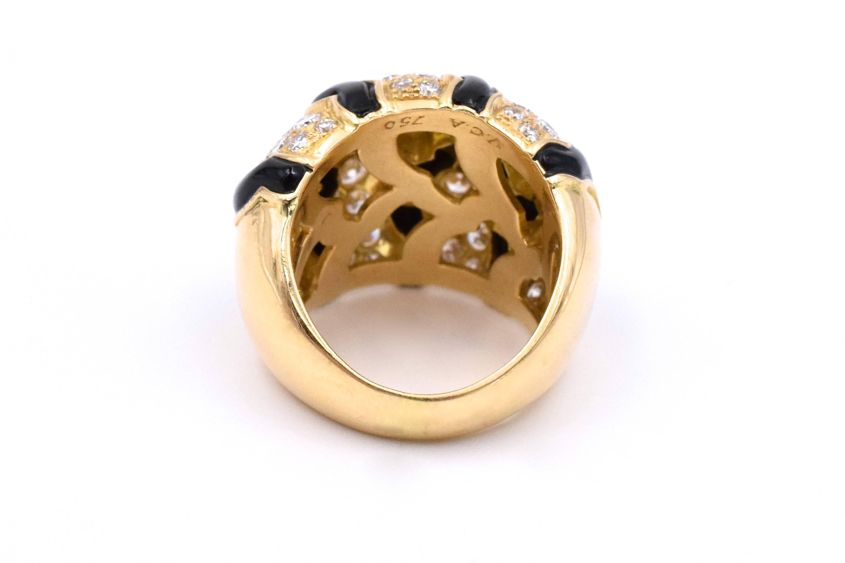 van cleef onyx ring