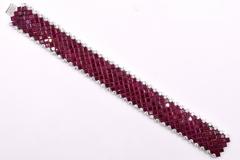 Invisibly Set Ruby Diamond Bracelet