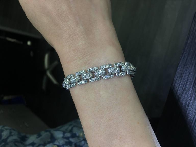 Cartier Diamond  Bracelet In Excellent Condition For Sale In New York, NY