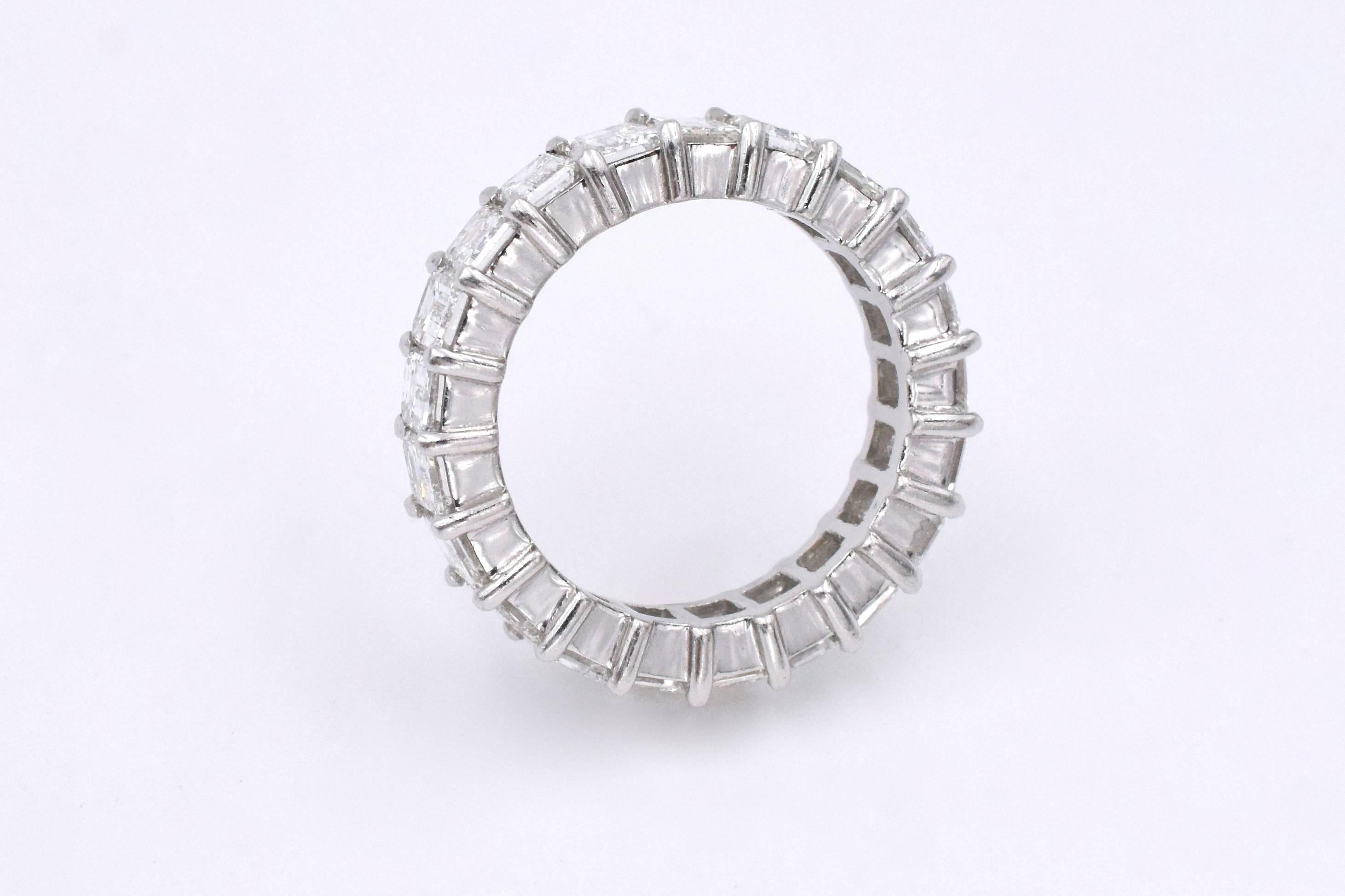 Nally Diamond Platinum Eternity Band Ring In New Condition In New York, NY