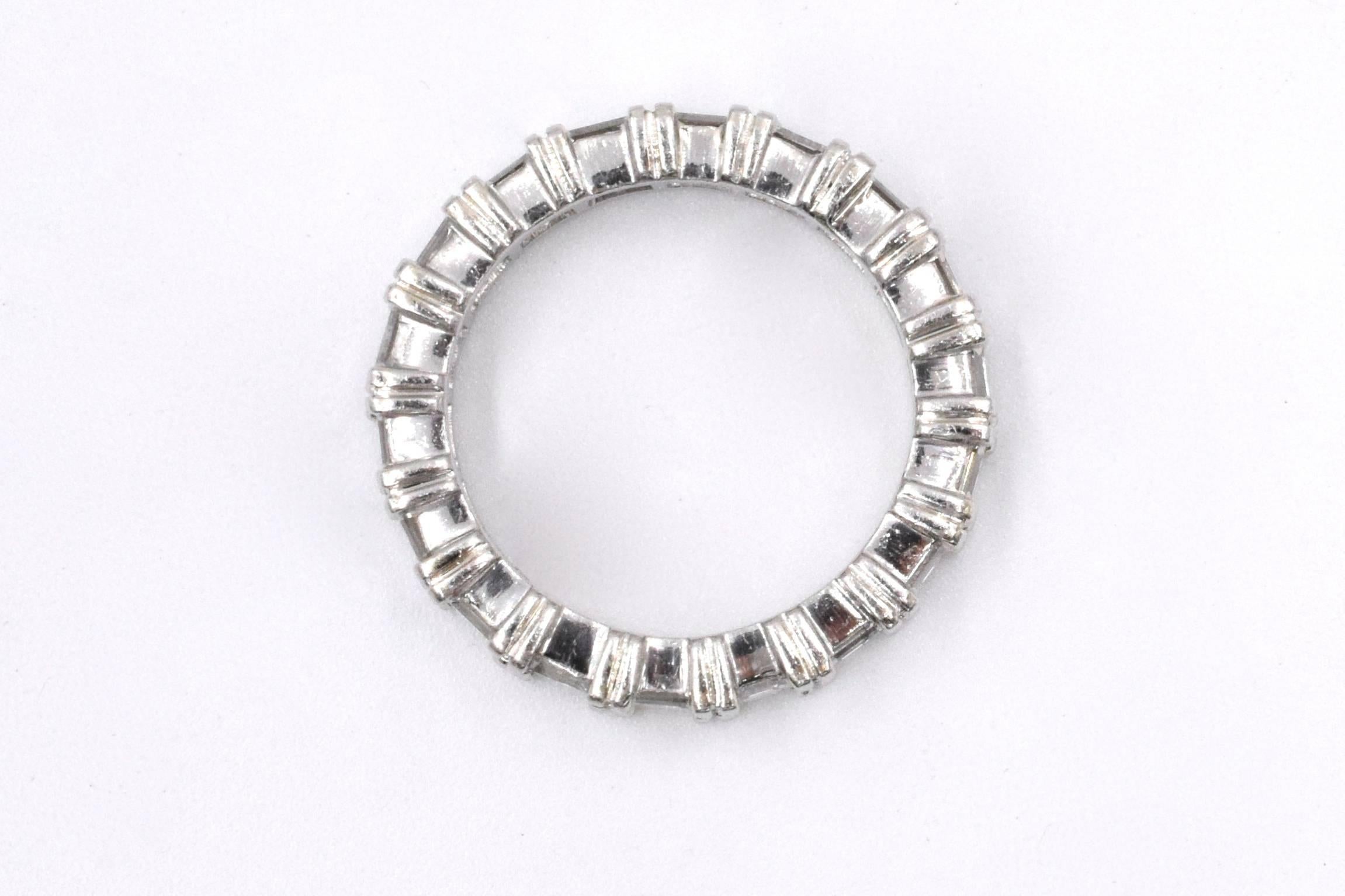 Square Cut NALLY Square Shape Diamond Eternity Band Ring For Sale