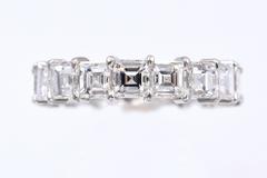 Nally Square Shaped Diamond Platinum Eternity Band Ring