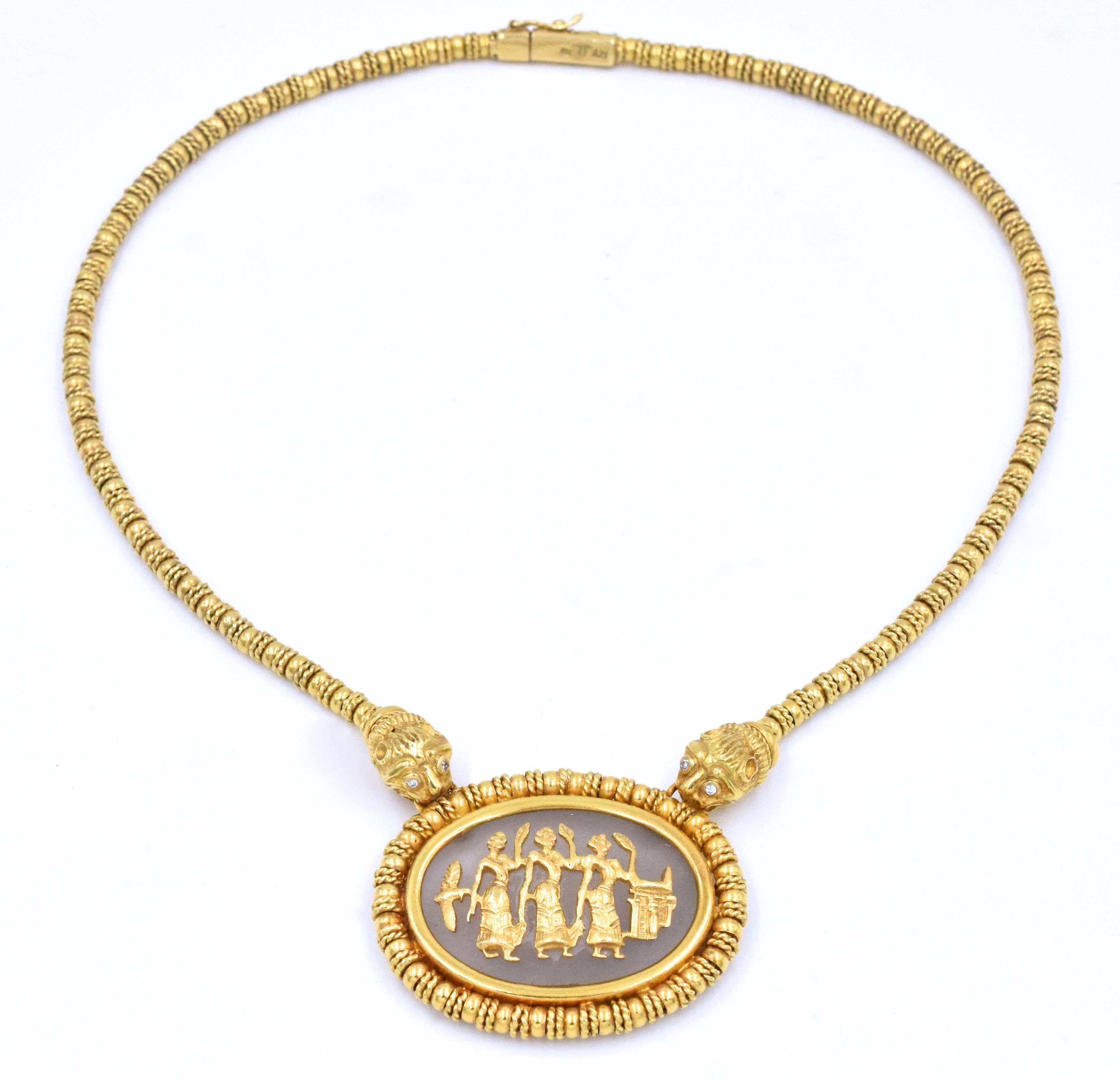 Lalaounis Crystal Gold Necklace 4