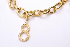 Harry Winston Diamond Gold Charm Bracelet