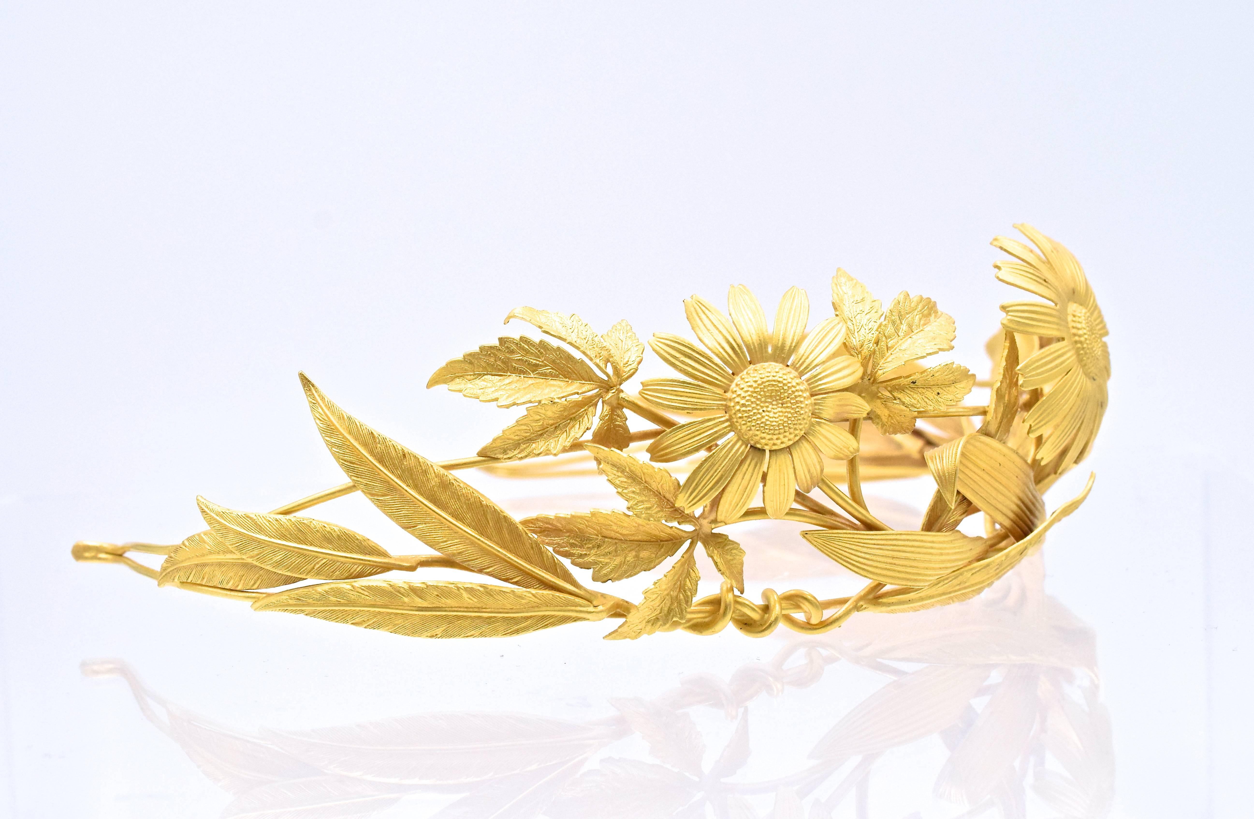 Hermes Vermeil Floral Tiara 1