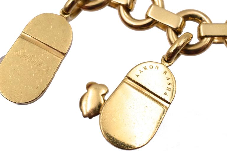 Aron Basha Shoe Charm Bracelet For Sale at 1stdibs