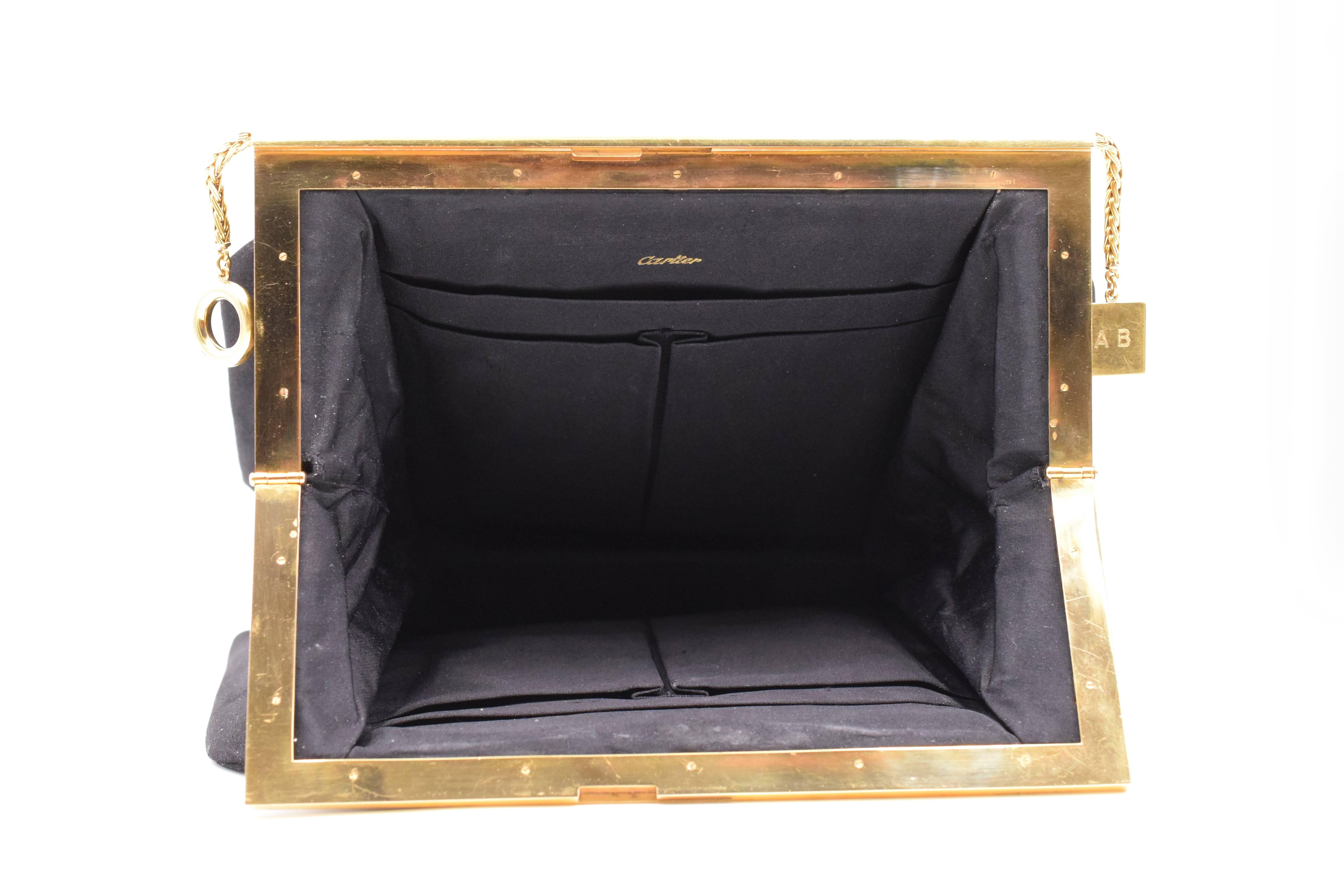 Artist Cartier  Velvet Gold Evening Purse