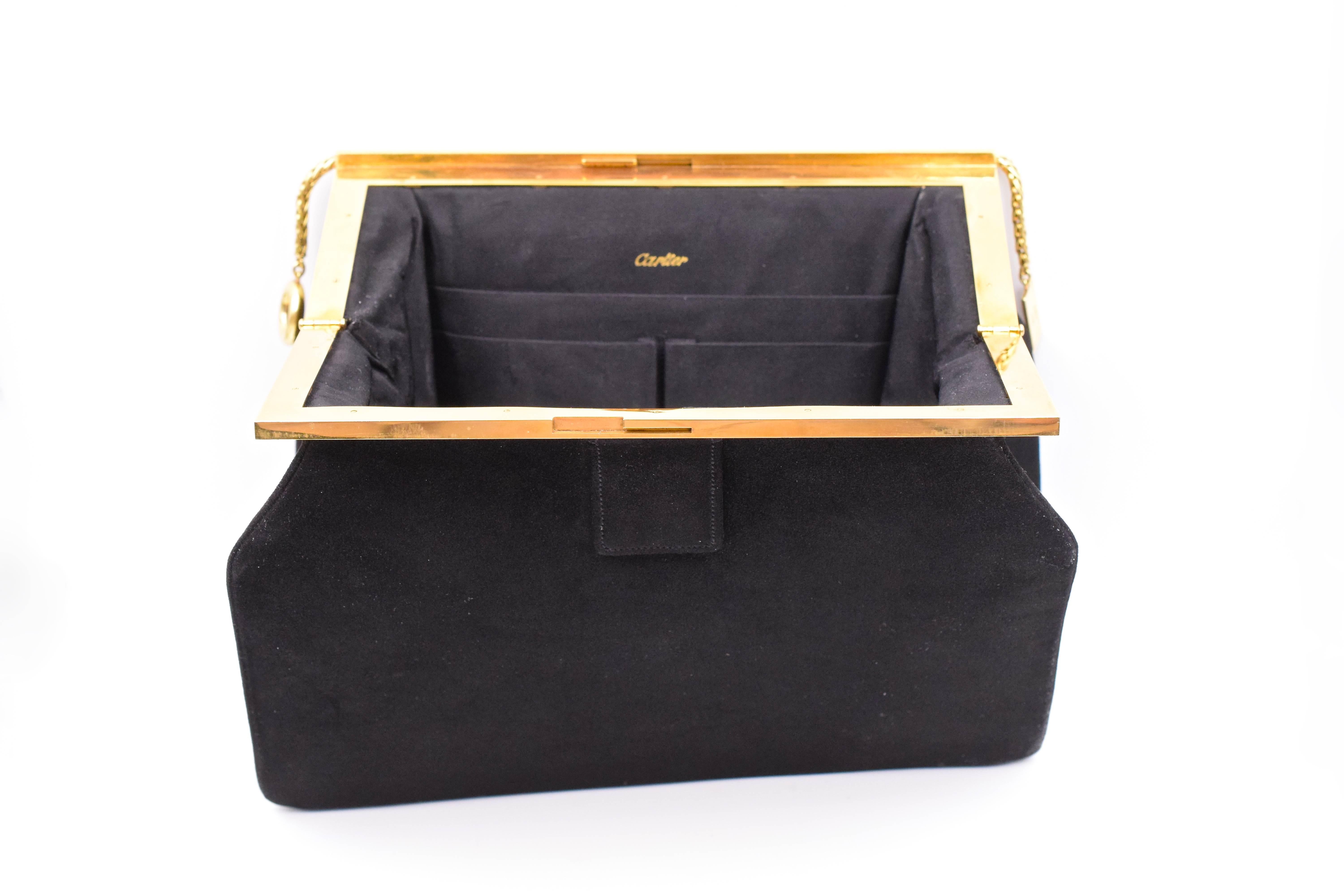 Cartier  Velvet Gold Evening Purse In Good Condition In New York, NY