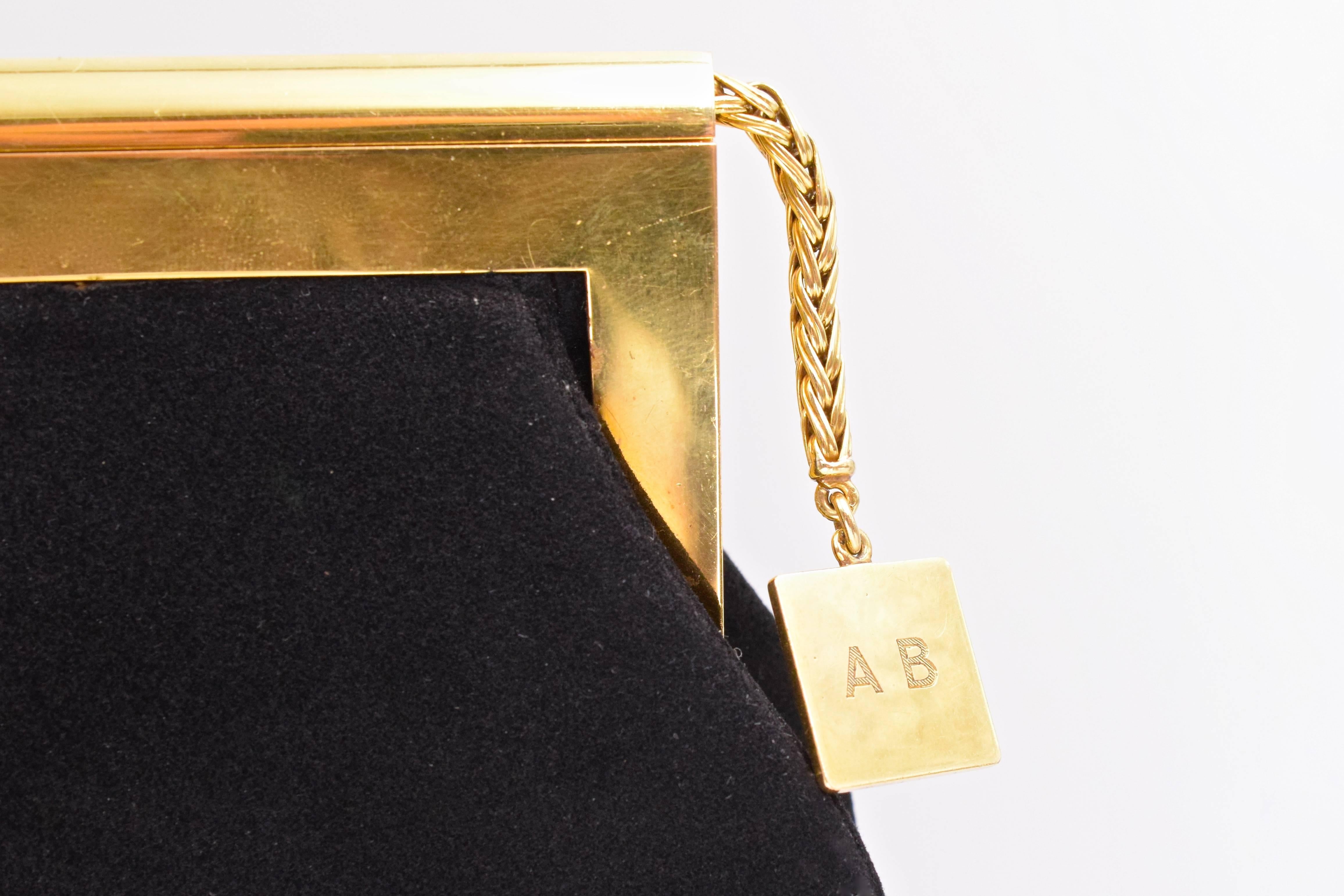 Women's Cartier  Velvet Gold Evening Purse