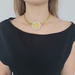 'Bulgari. Monet gold coin necklace in 18k gold