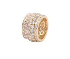 Fede nuziale con diamanti Cartier Nigeria in oro giallo 18 carati.