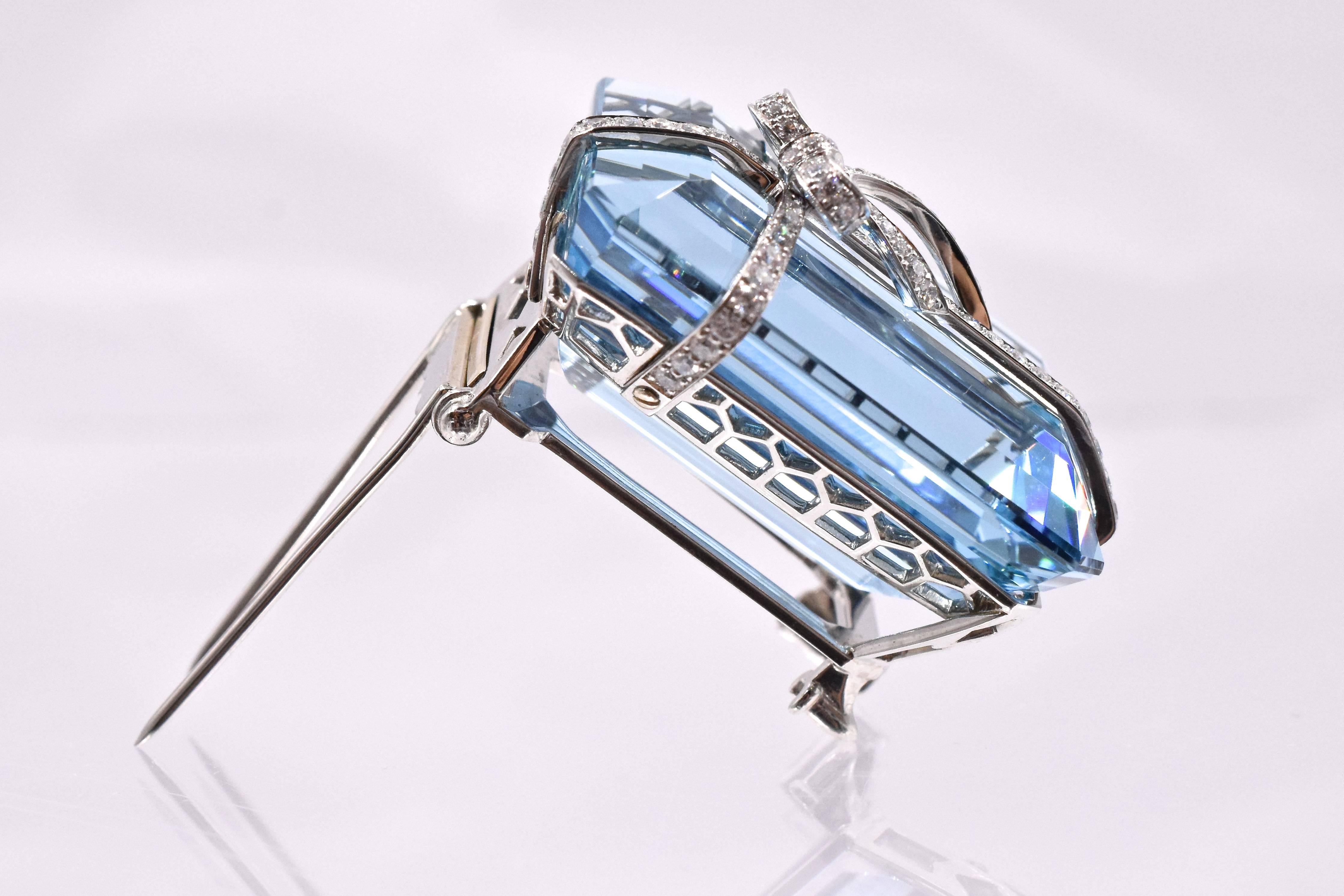 Tiffany & Co.  aquamarin-Diamant-Brosche 