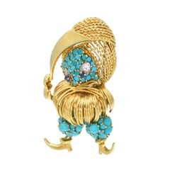 Tiffany & Co. Mystical Creature Turquoise, Sapphire Diamond Brooch
