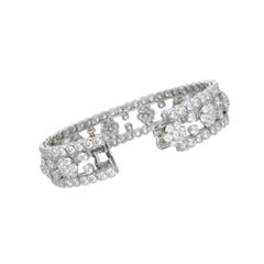 Van Cleef & Arpels Diamond 'Snowflake' Bracelet In Platinum.