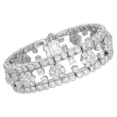 Van Cleef & Arpels Diamond 'Snowflake' Bracelet In Platinum.