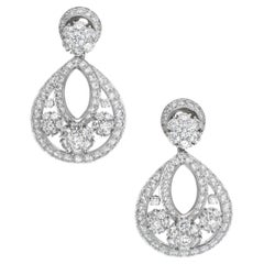 Van Cleef & Arpels Diamant-Schneeflocken-Ohrringe aus Platin