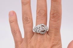 Champagne Color Old European Cut Diamond Engagement Ring
