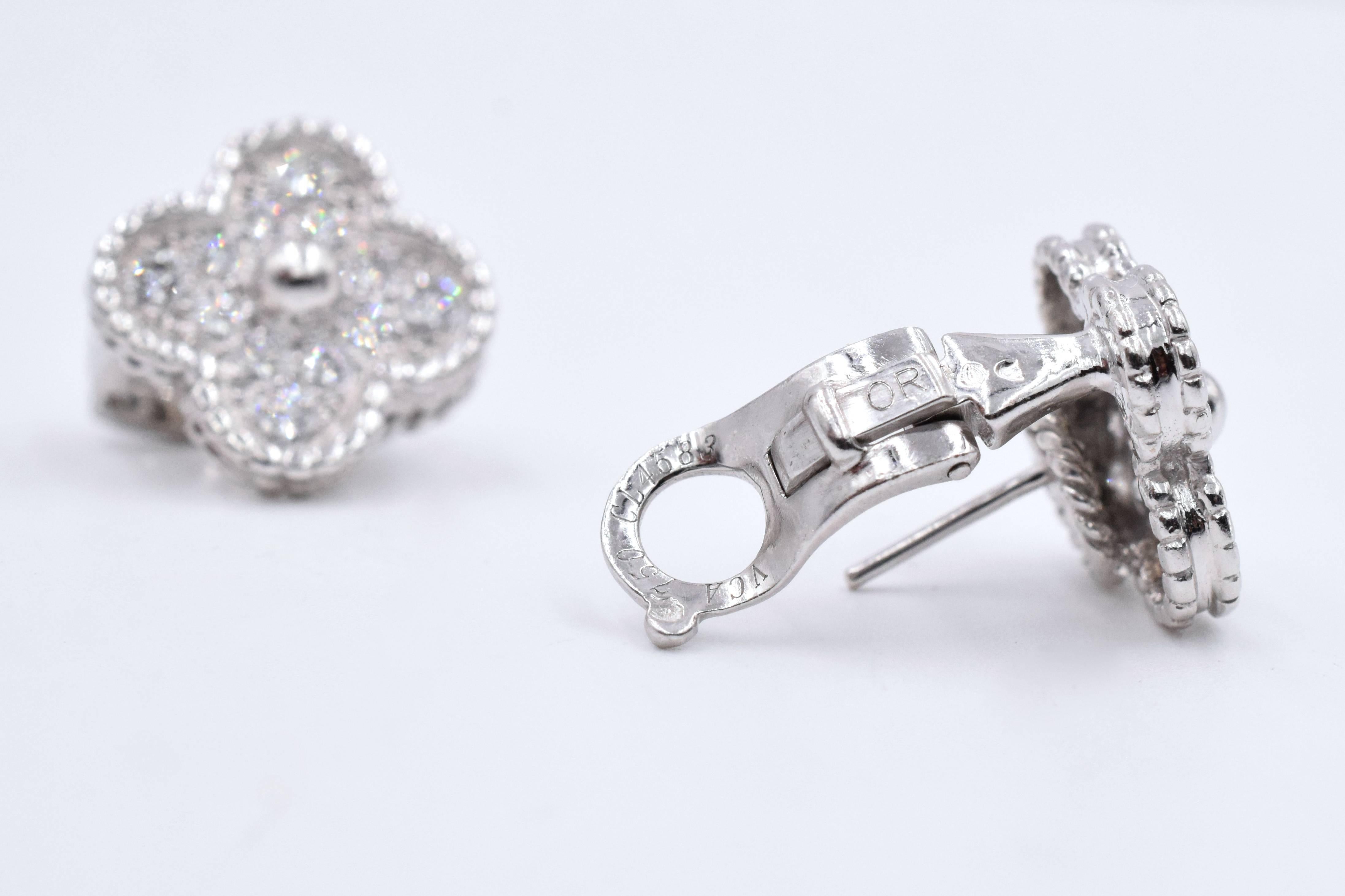 vca alhambra diamond earrings
