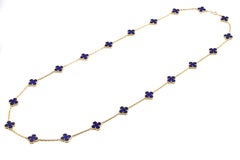 Van Cleef & Arpels Lapis Lazuli Alhambra Necklace