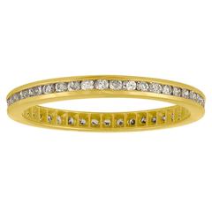 .75 Carats Diamonds Gold Wedding Band Ring 8